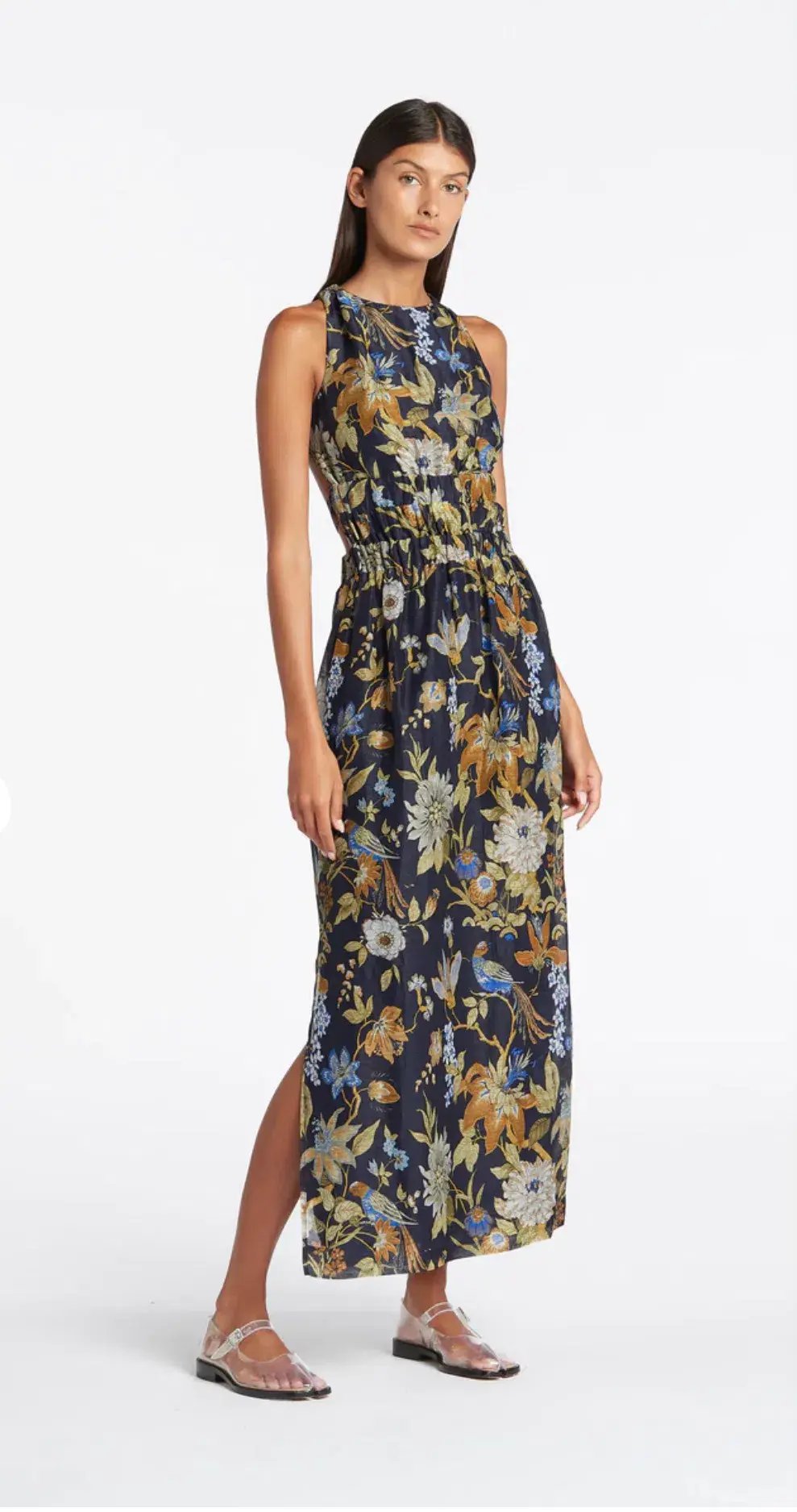 Sir the Label Lilian Cross Back Dress Navy Size AU 6 photo 2