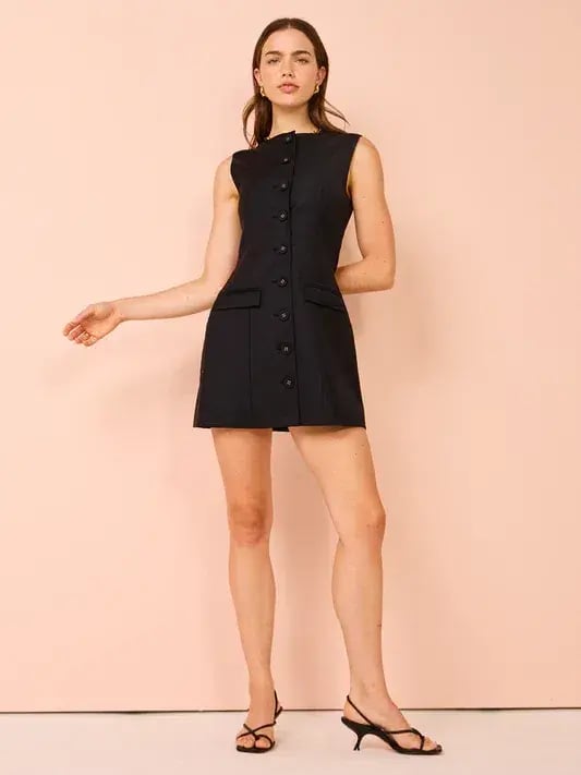 Anna Quan Sofia Mini Dress Black Size 12 photo 3