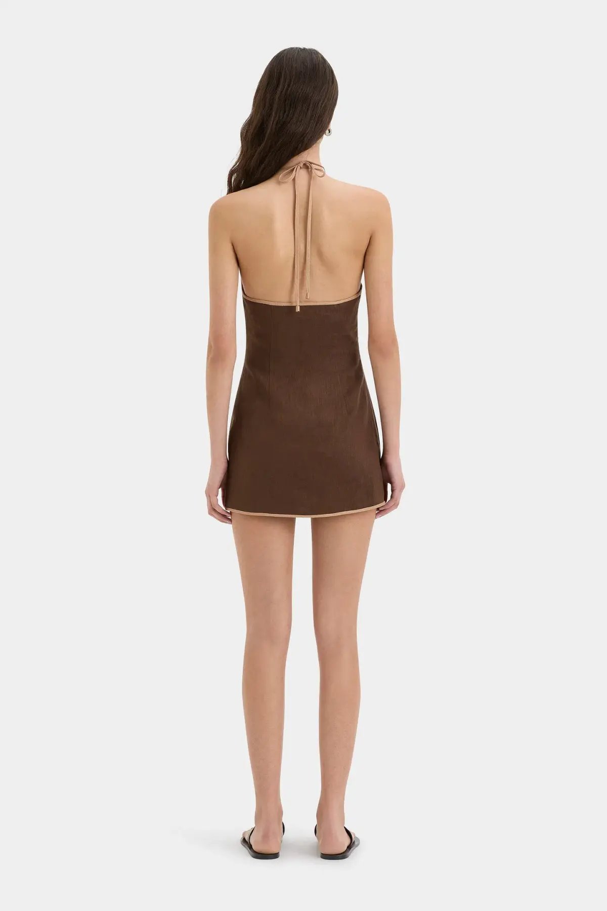 Sir the Label Affogato Twist Mini Dress Chocolate Brown Size 2 / AU 10 photo 3