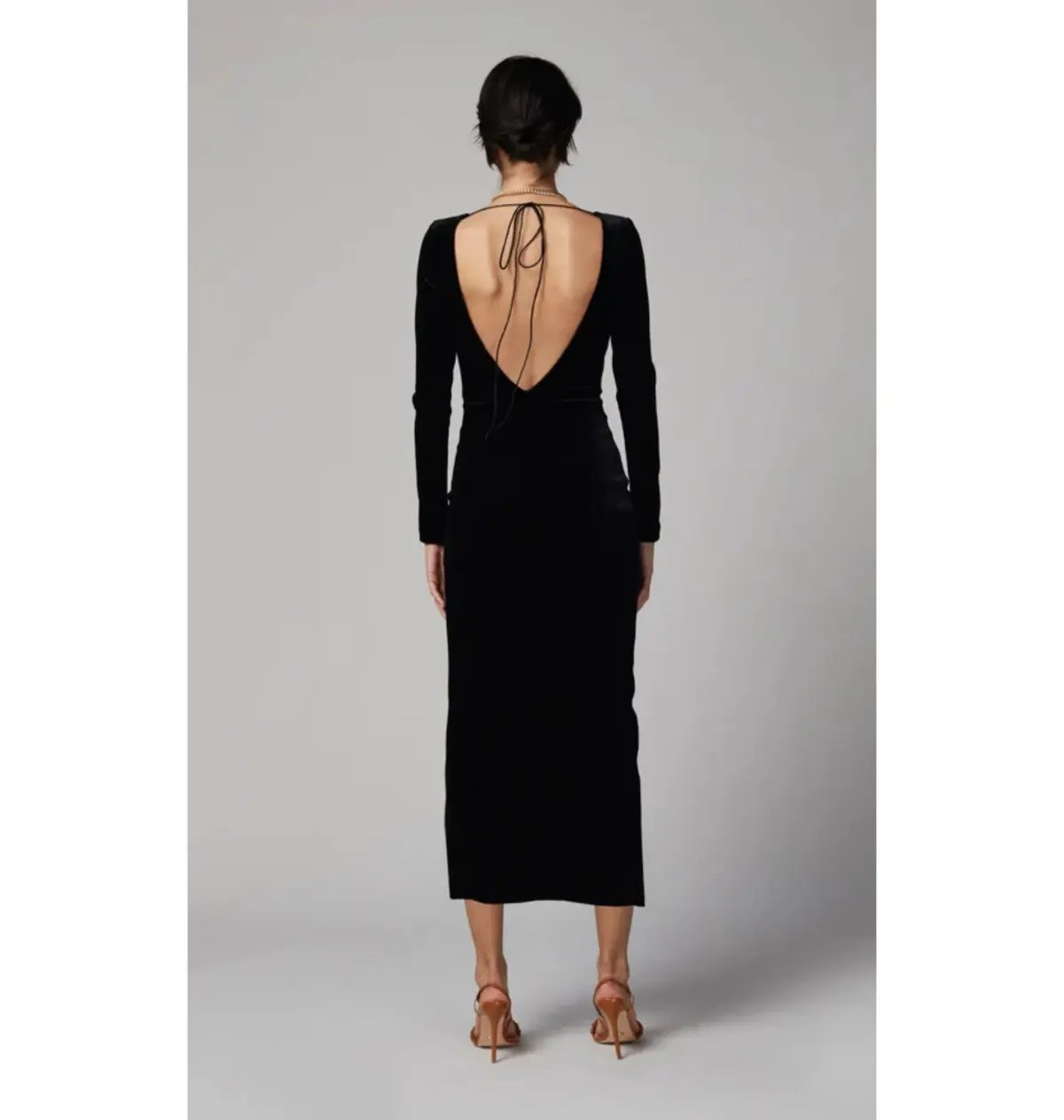Bec & Bridge Midnight Soiree Long Sleeve Midi Dress in Black Size AU 10 photo 2