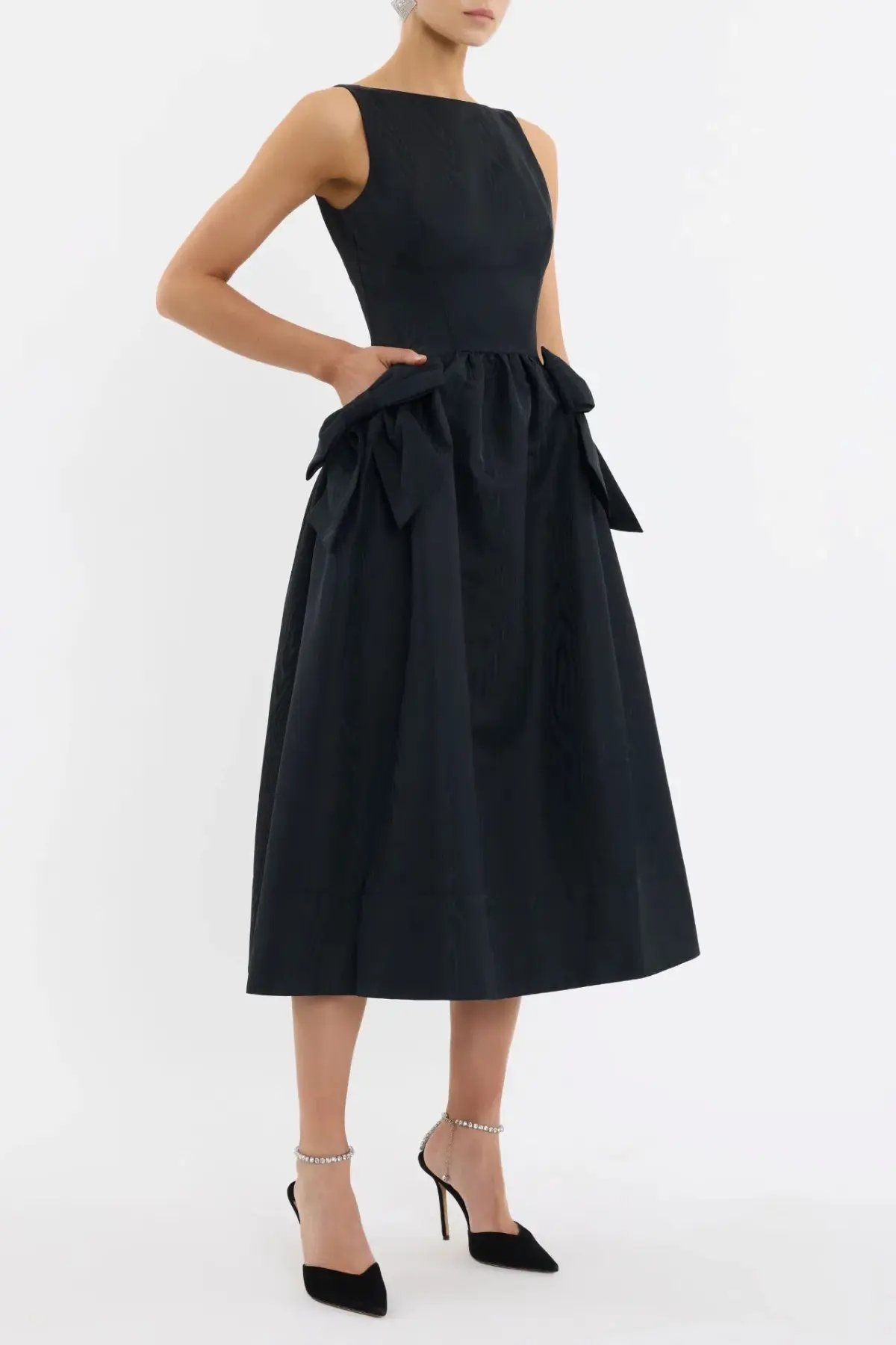 Rebecca Vallance Narcissa Midi Dress Black Size AU 8 photo 2