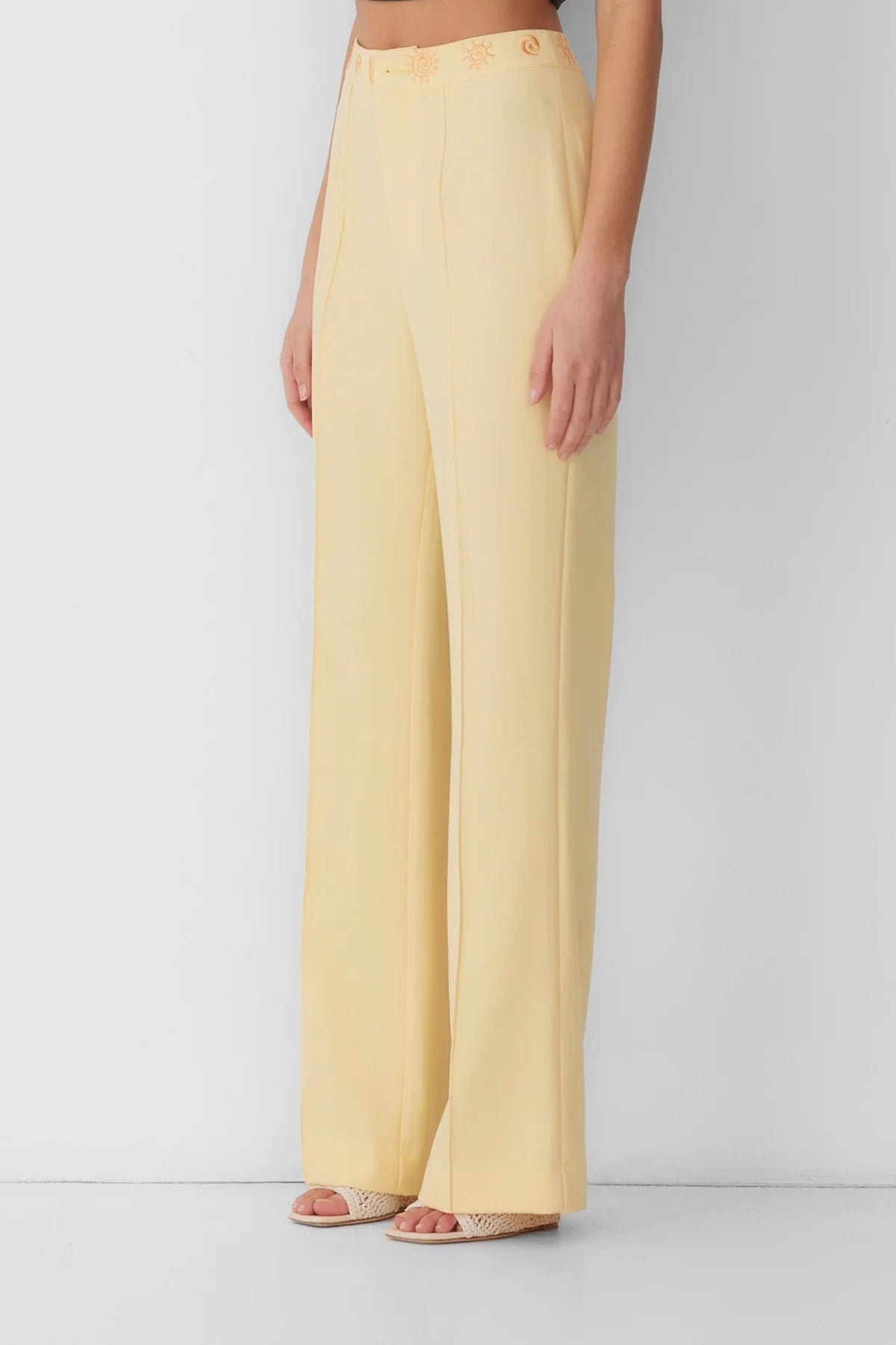 THE WOLF GANG IRIDA BOOTCUT PANTS - BUTTER photo 6