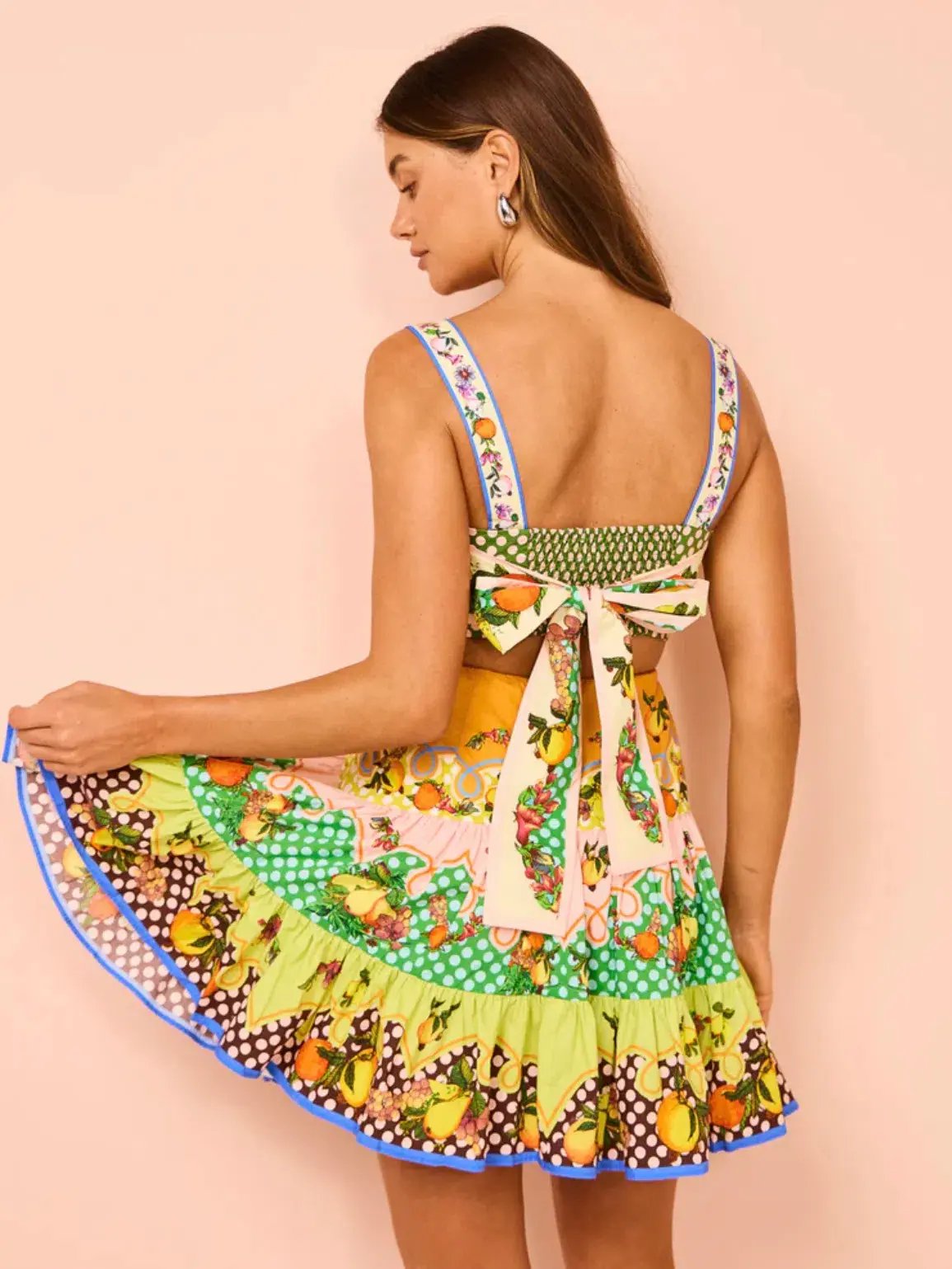 Alemais Lemonis Cut Out Mini Dress Print Size 10 photo 2