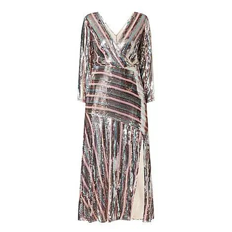Rixo Tyra Midi Dress Sequin Size 10-12 photo 5