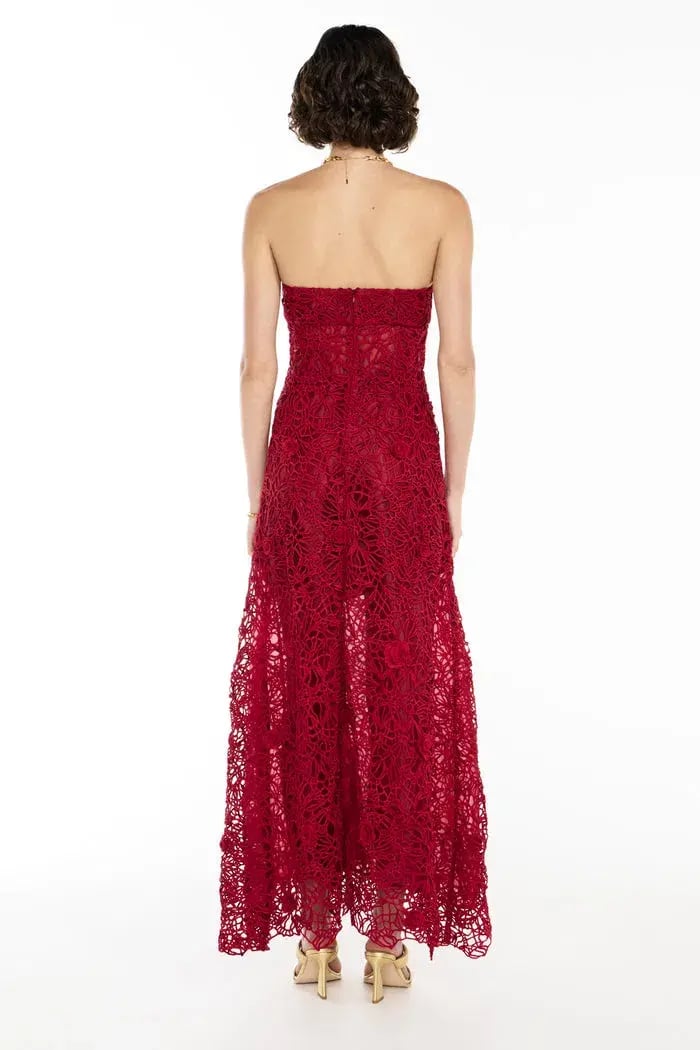 Manning Cartell Tea Ceremony Maxi Dress  Ruby Red Size 6 photo 2