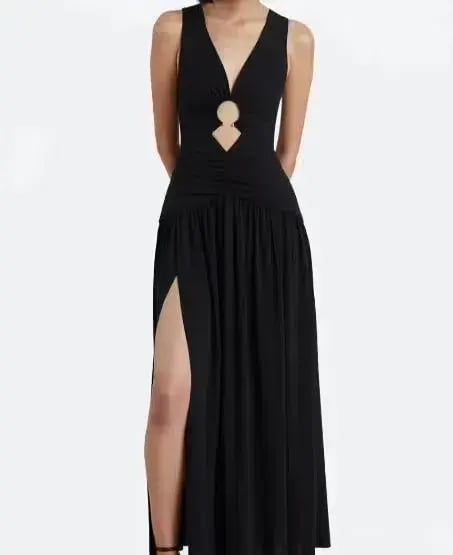Bec & Bridge Lindsey V Maxi Dress Black Size 6 / XS photo 2