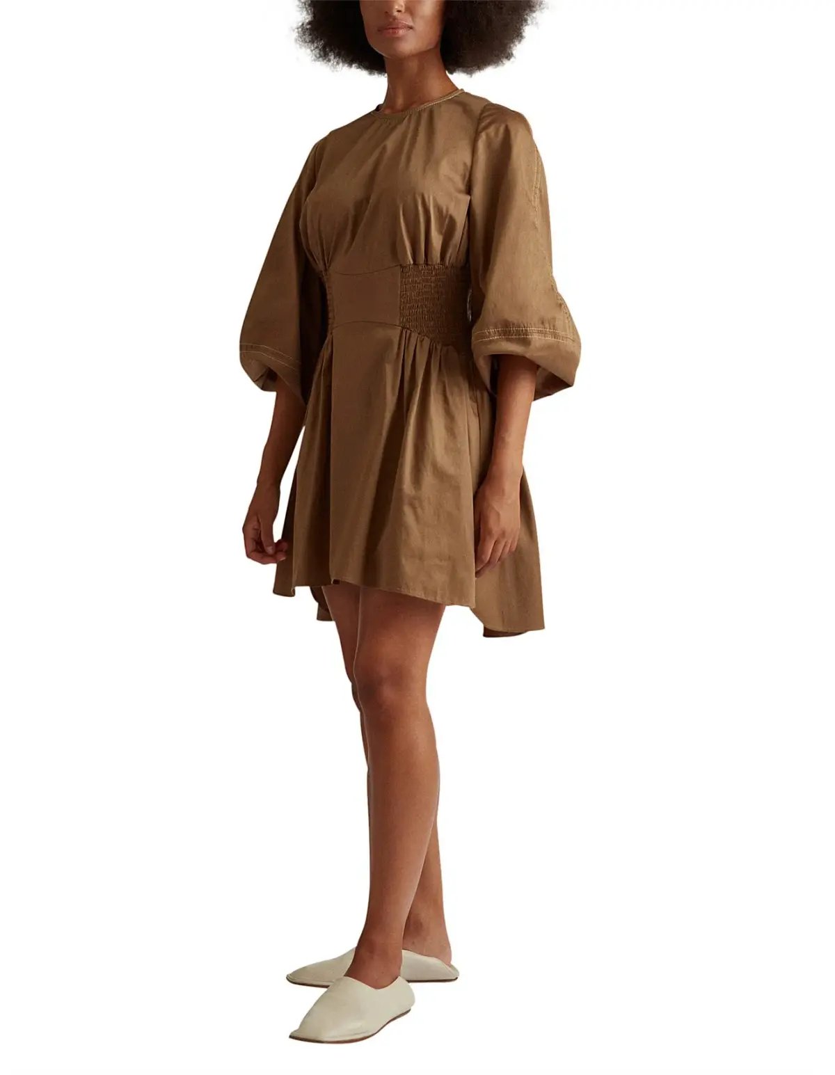 Camilla and Marc - Willis Walnut Cotton Mini Dress photo 2