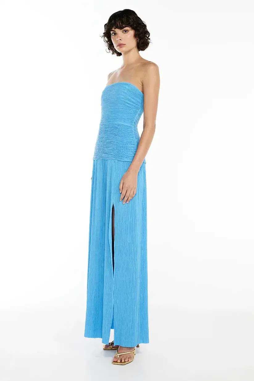 Manning Cartell Cerulean Double Time Strapless Dress in Blue Size 6 photo 3