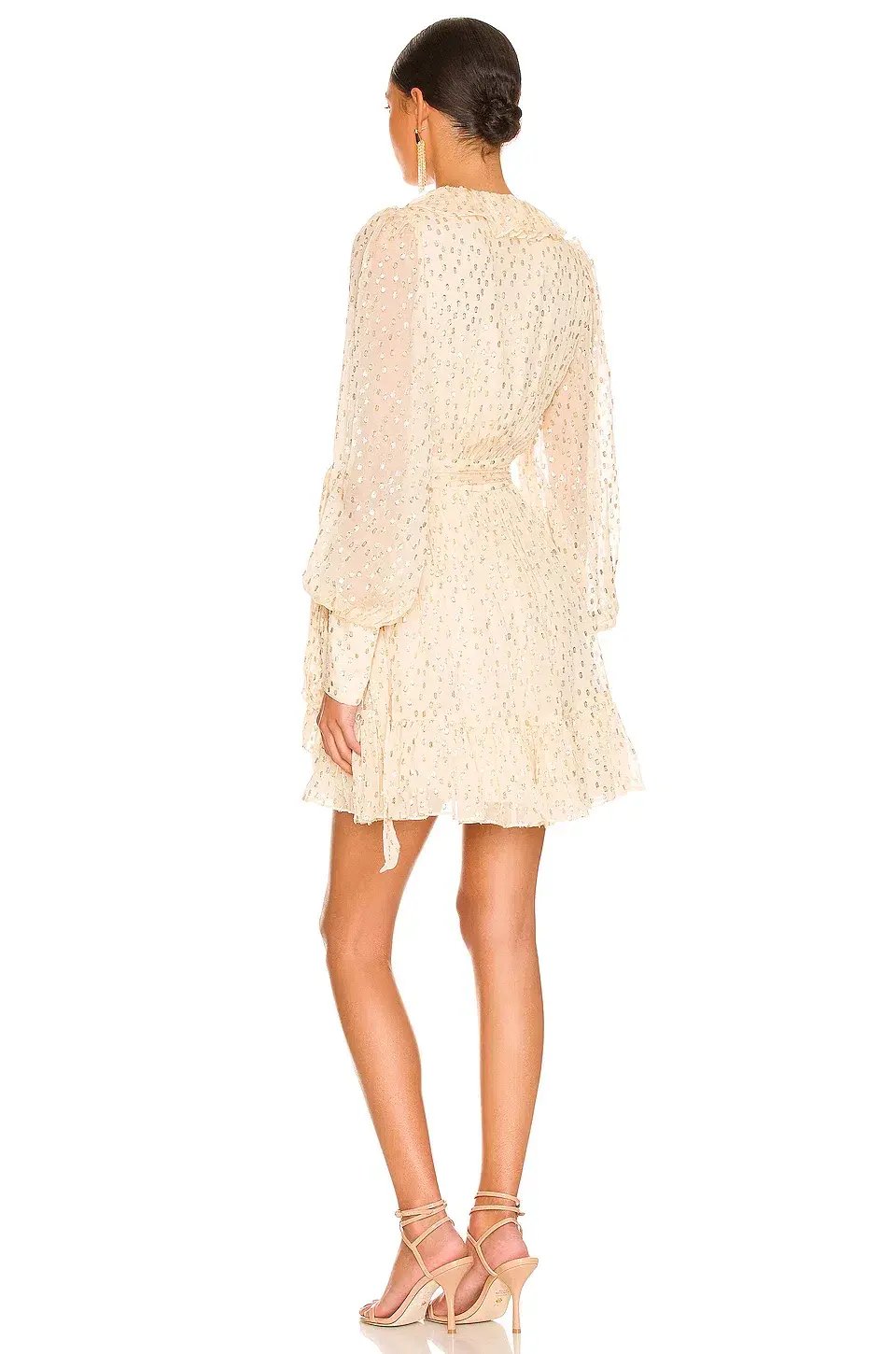 Zimmermann Lurex Wrap Mini Dress Size 4/Au 16 photo 3
