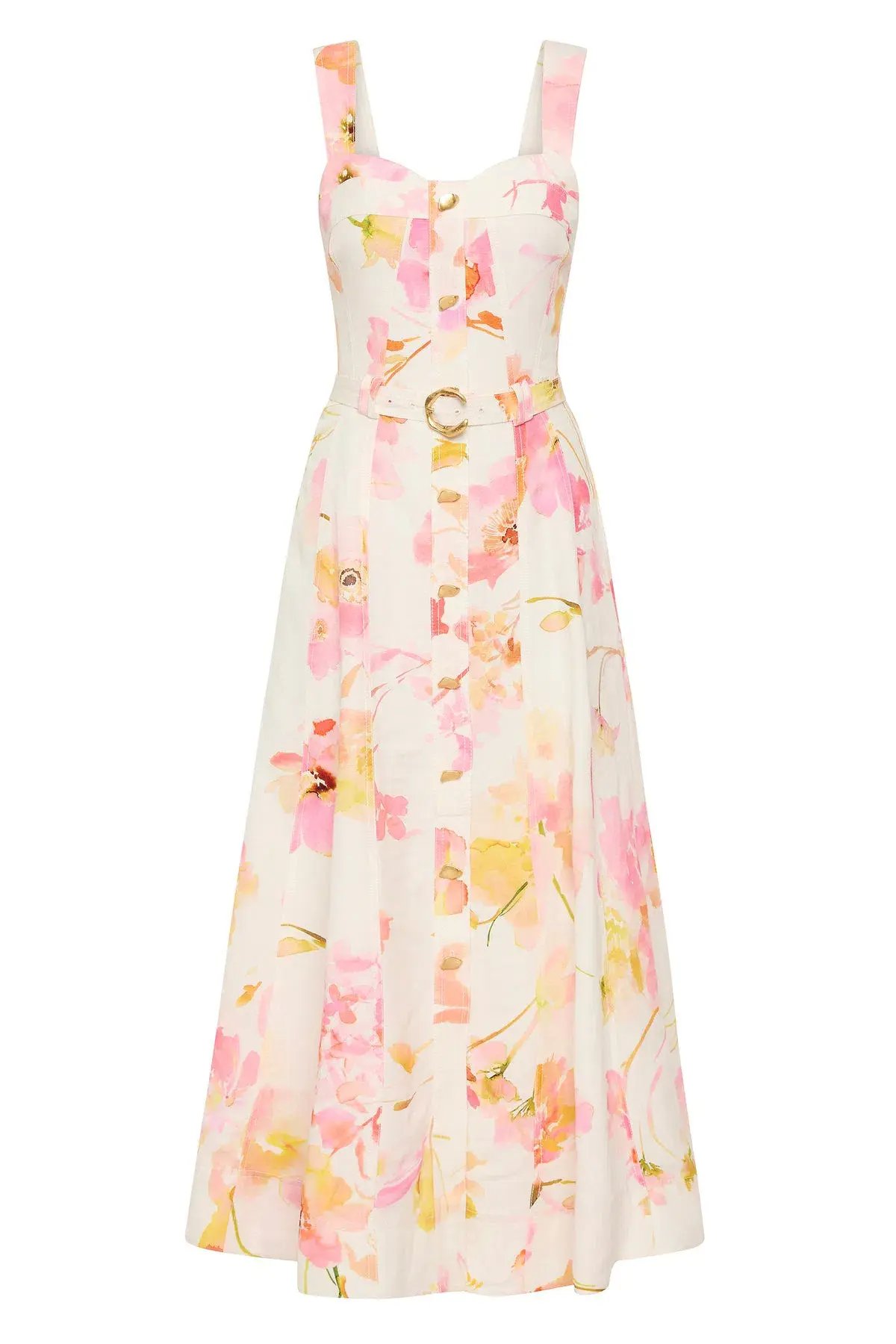 AJE ZARIE MIDI DRESS in WILDFLOWERS SIZE 6 photo 5