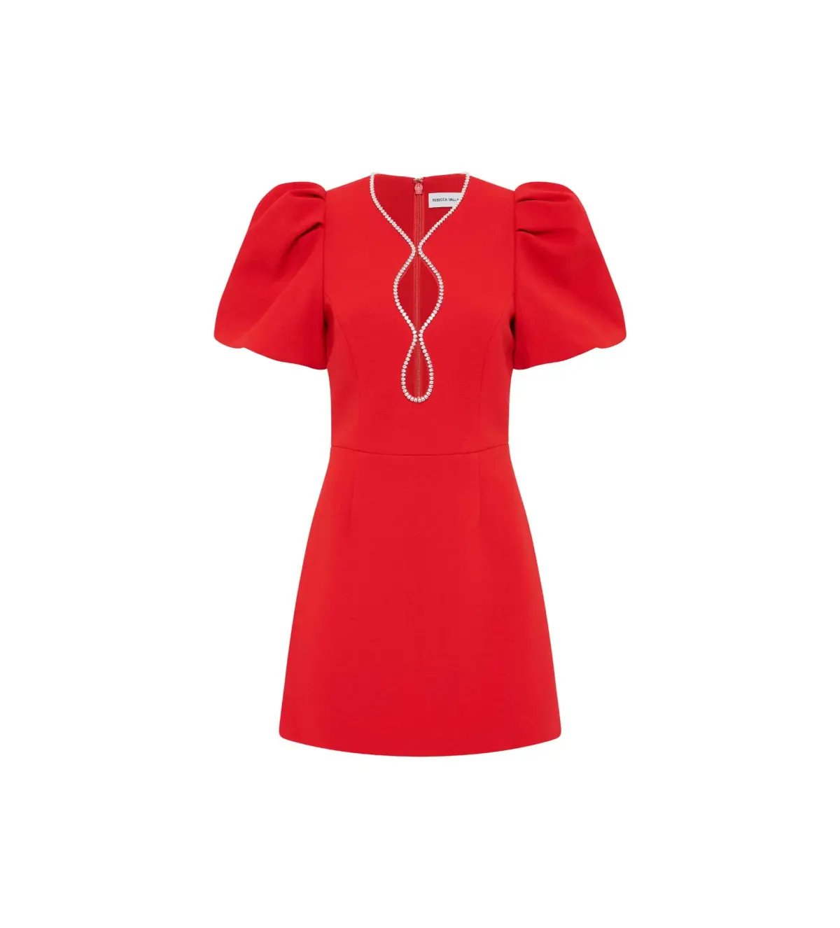 Rebecca Vallance Karina Puff Sleeve Mini Dress Red Size 6 photo 4