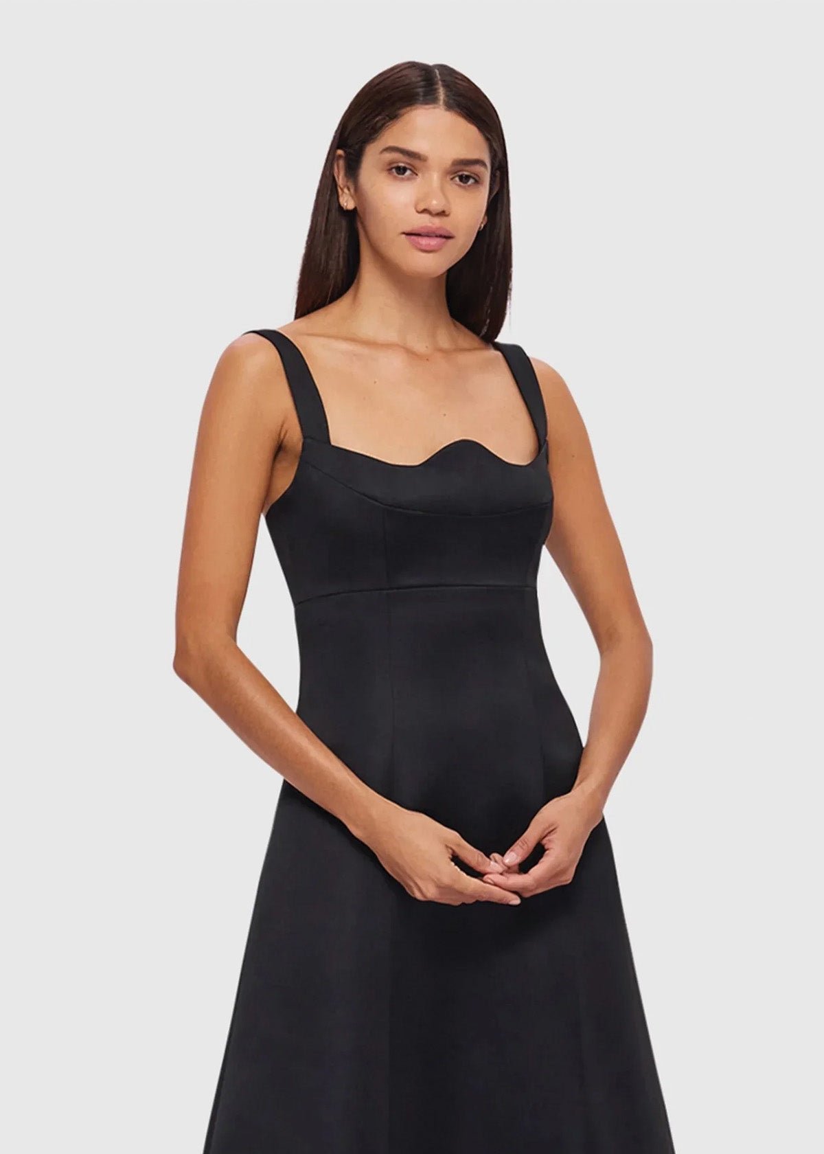 Odette Midi Dress in Black photo 2