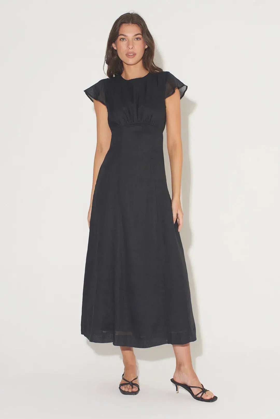 Hansen And Gretel Portofino Backless Midi Dress Black Size AU 10 photo 3
