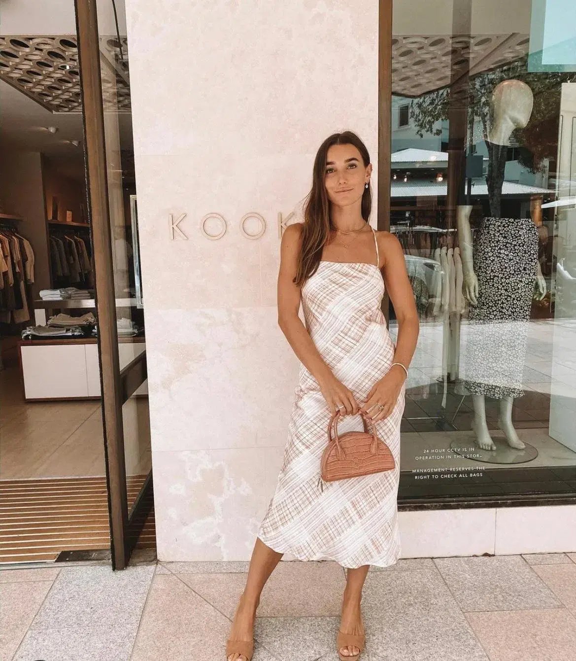 Kookai checkmate slip dress size 2 photo 3
