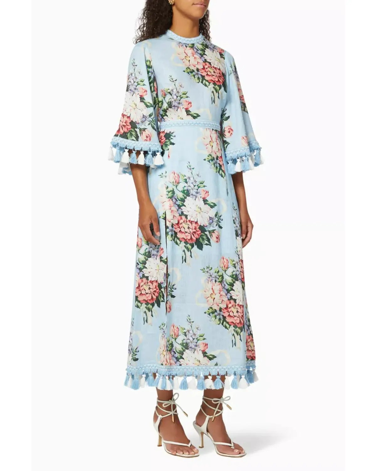 Alice McCall Magic Moment Midi Dress Blue Floral Size AU 8 photo 2