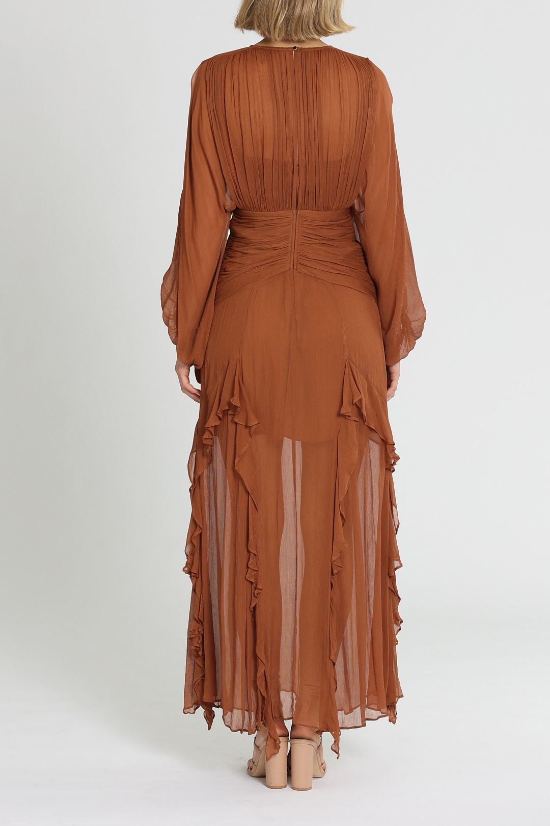 Leonie Maxi Dress - Brown photo 3