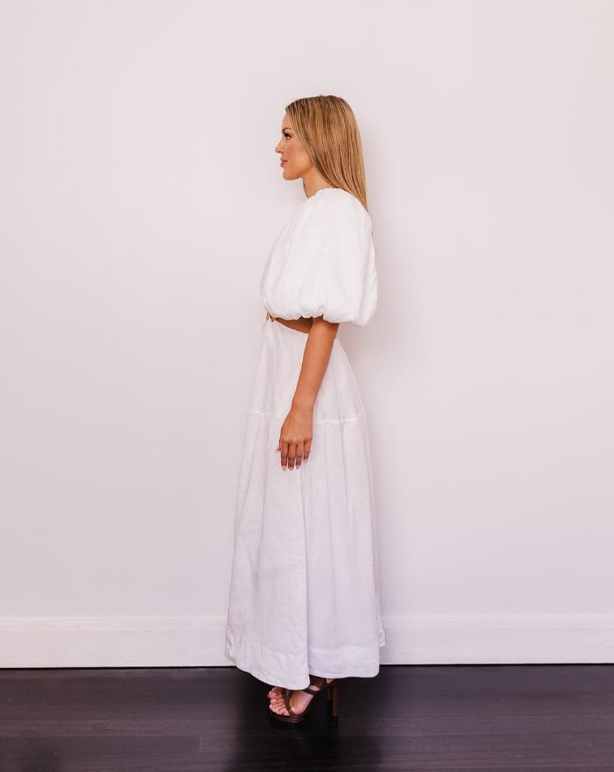 Aje Vanades Cut Out Ring White Midi Dress photo 2