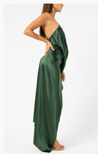 One fell swoop philly dress in silk jungle green size 10 photo 4