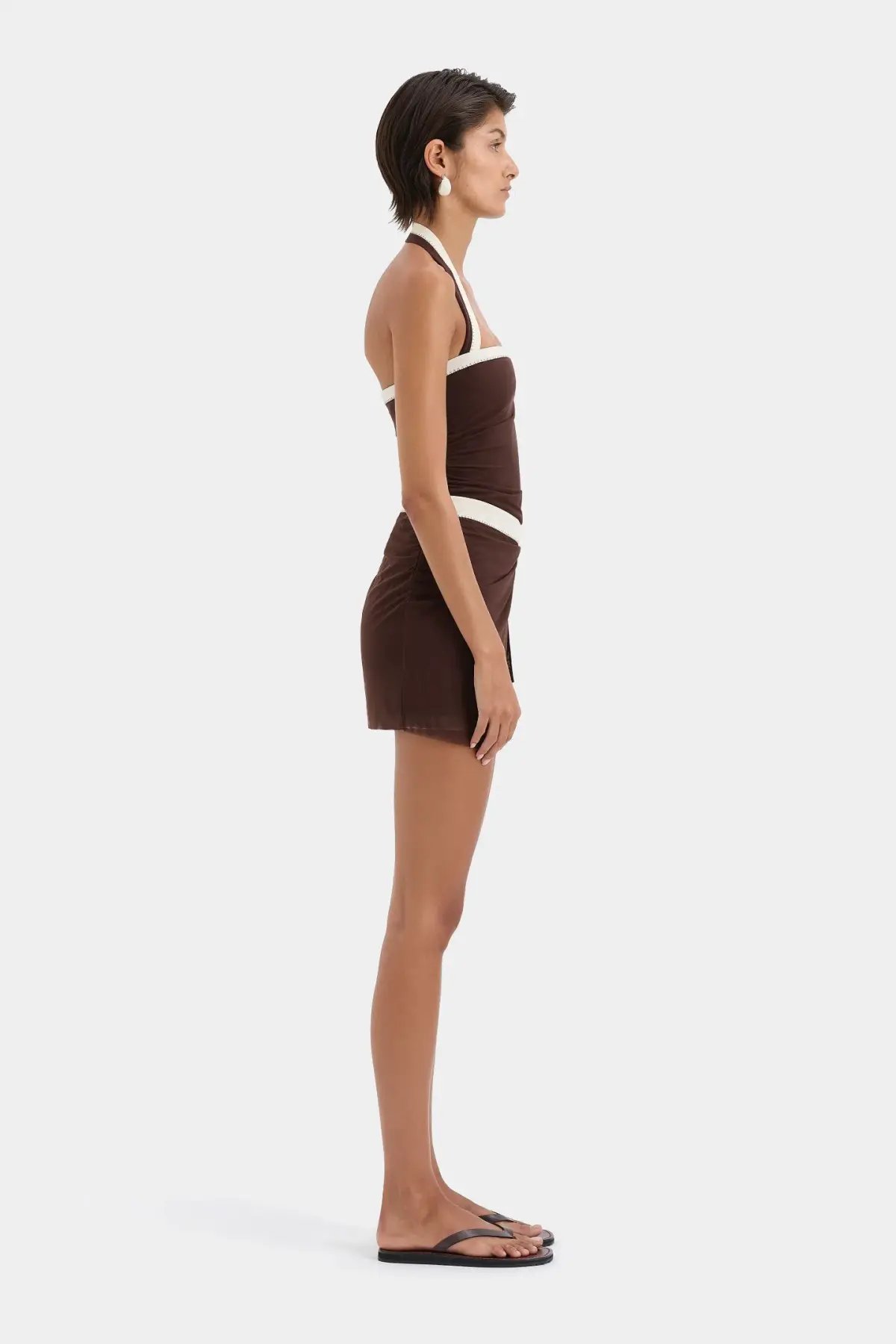 Sir The Label The Jacques Mini Dress Chocolate Size 6 photo 2