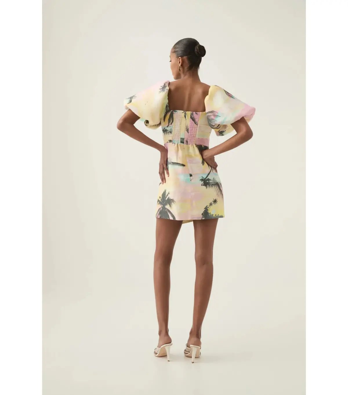 Aje Paradise Wrap Front Mini Dress Sunset Sky Size AU 10 photo 5