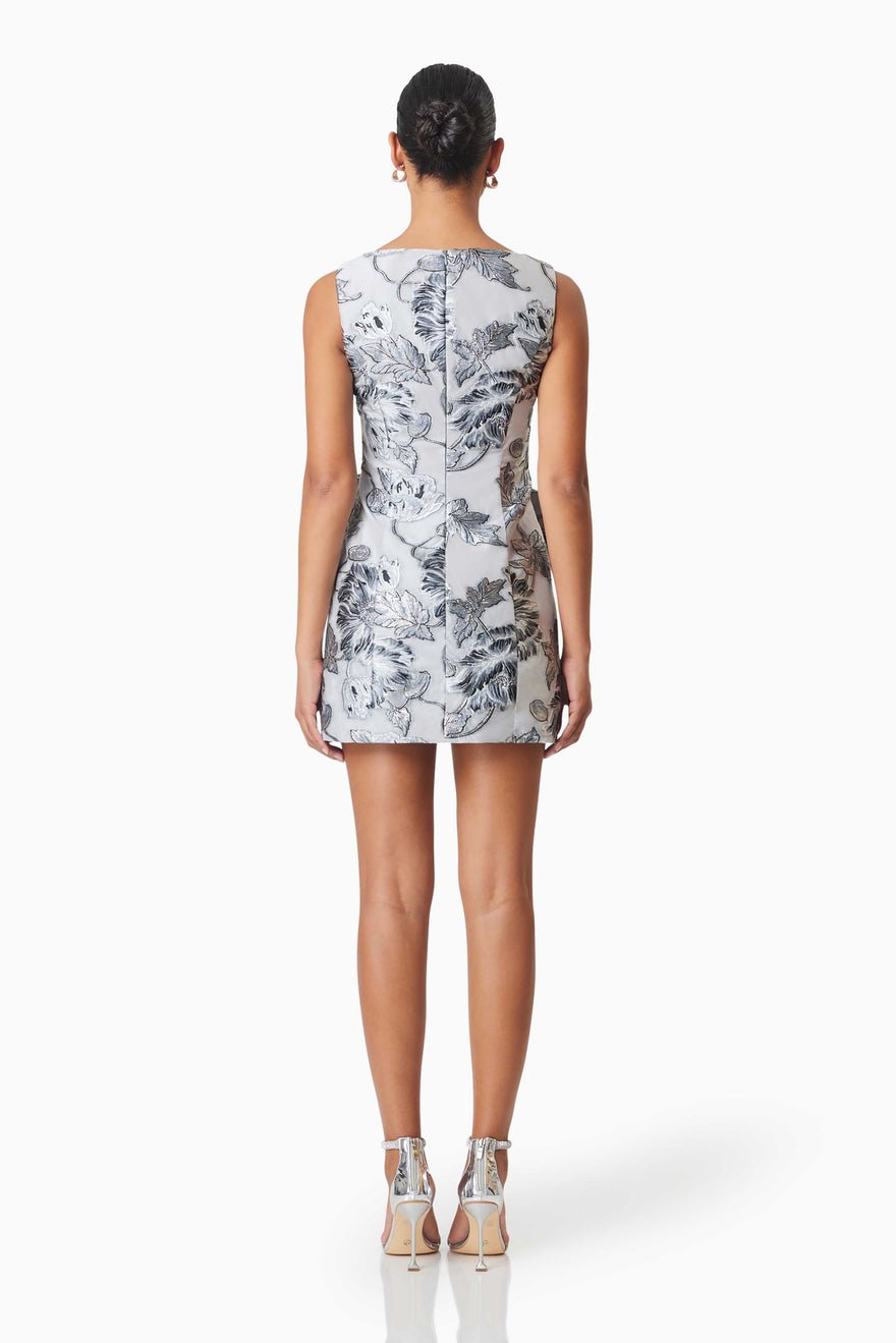 Elliatt Blossom Mini Dress - Silver Multi photo 3