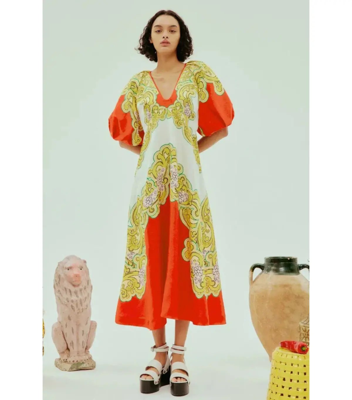 Alemais Sierra Midi Dress Multi Size AU 12 photo 2