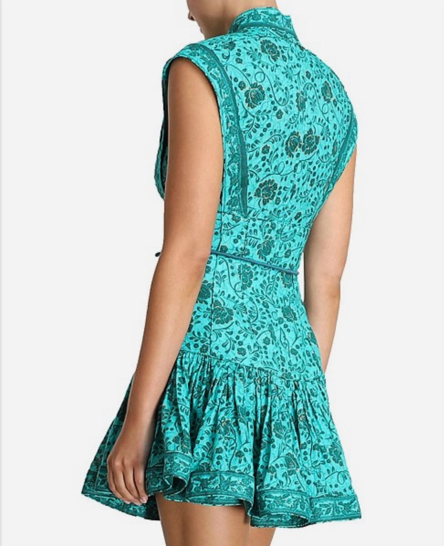 Zimmermann Lulu Panelled Flip High Neck Mini Dress photo 2