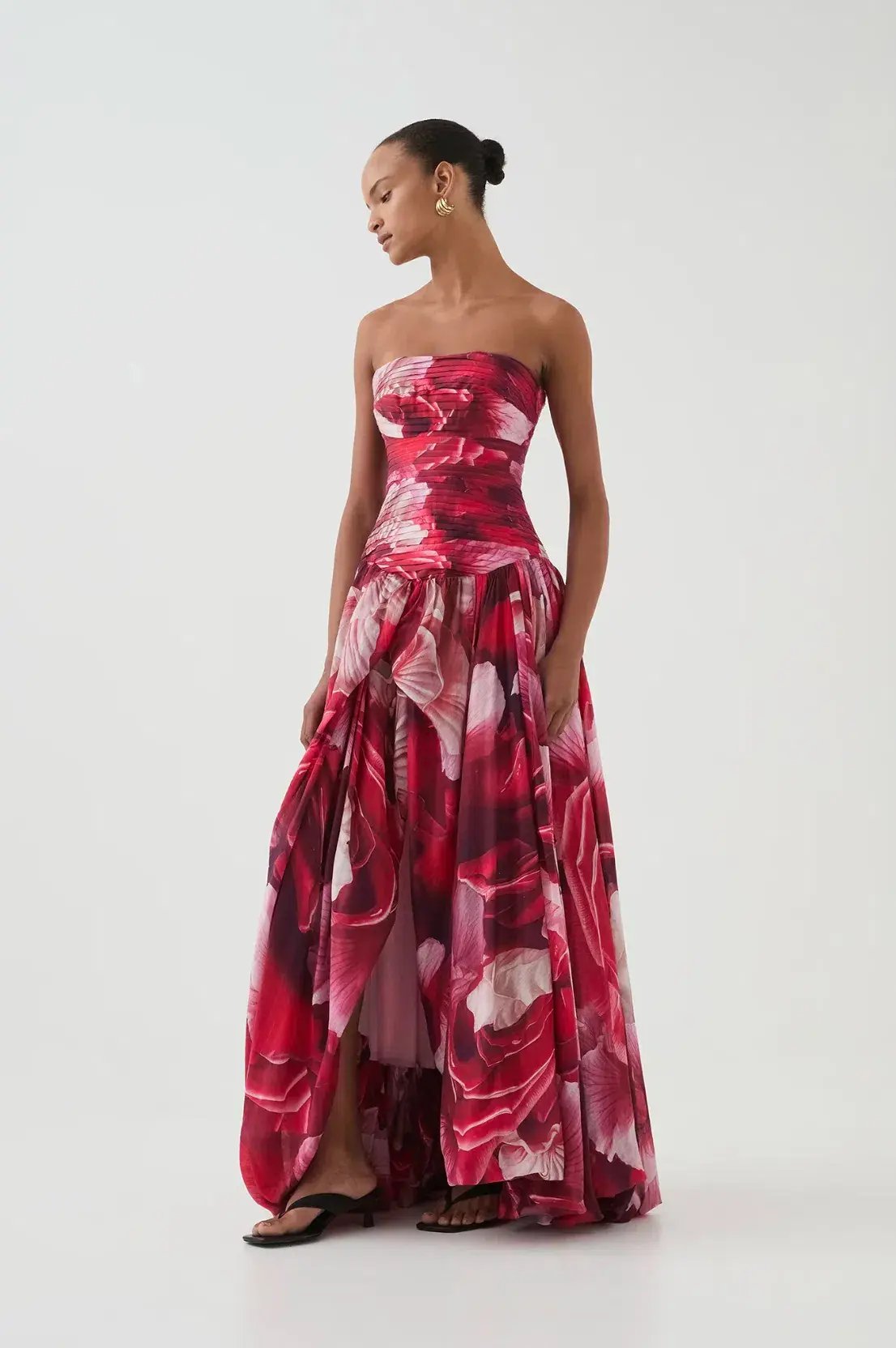Aje Flora Maxi Gown Prismatic Floral Red Size S / AU 8 photo 3