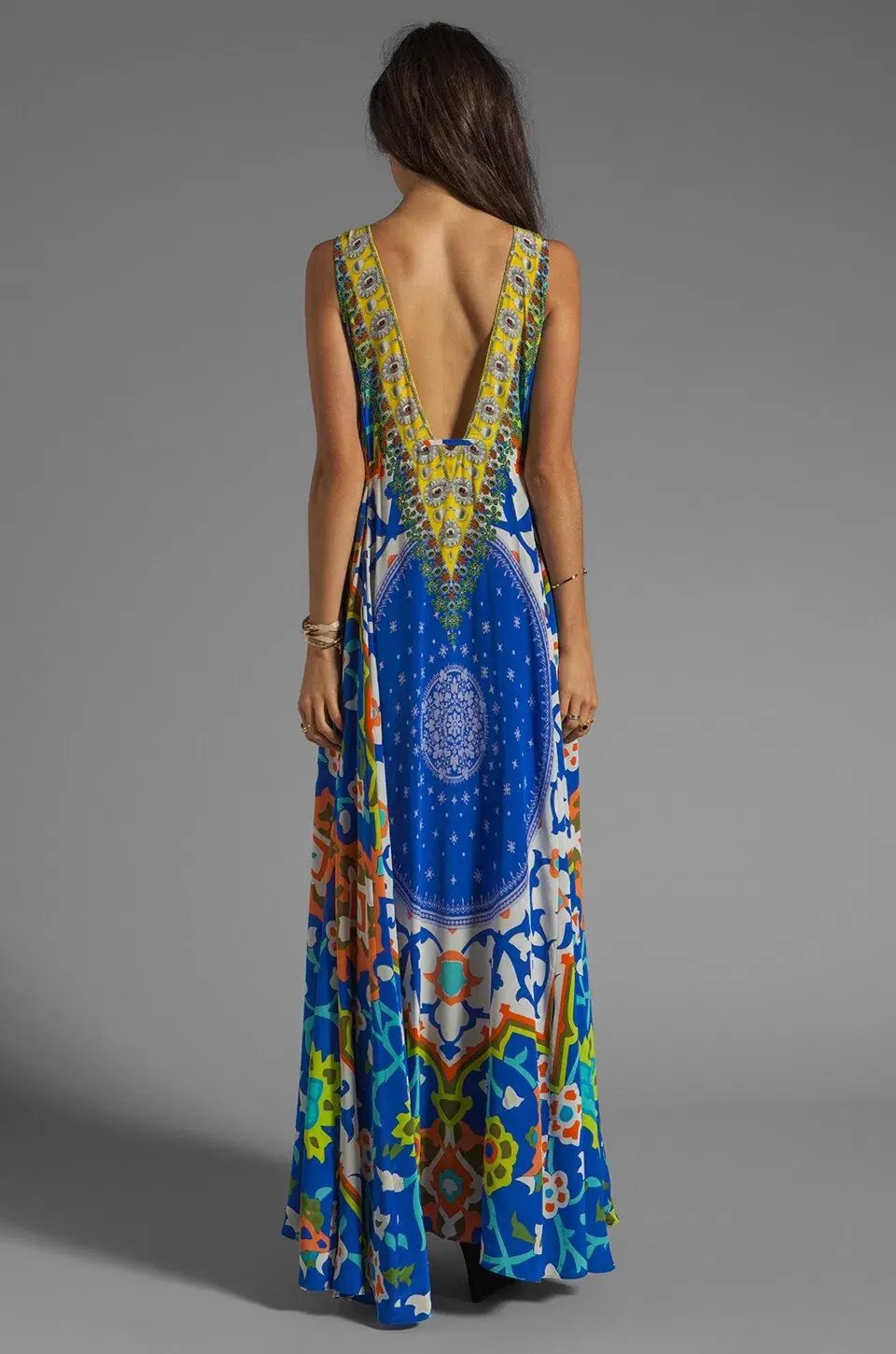 Camilla Road to Nowhere V Neck Drawstring Maxi in Formentera Size 16/XL photo 4