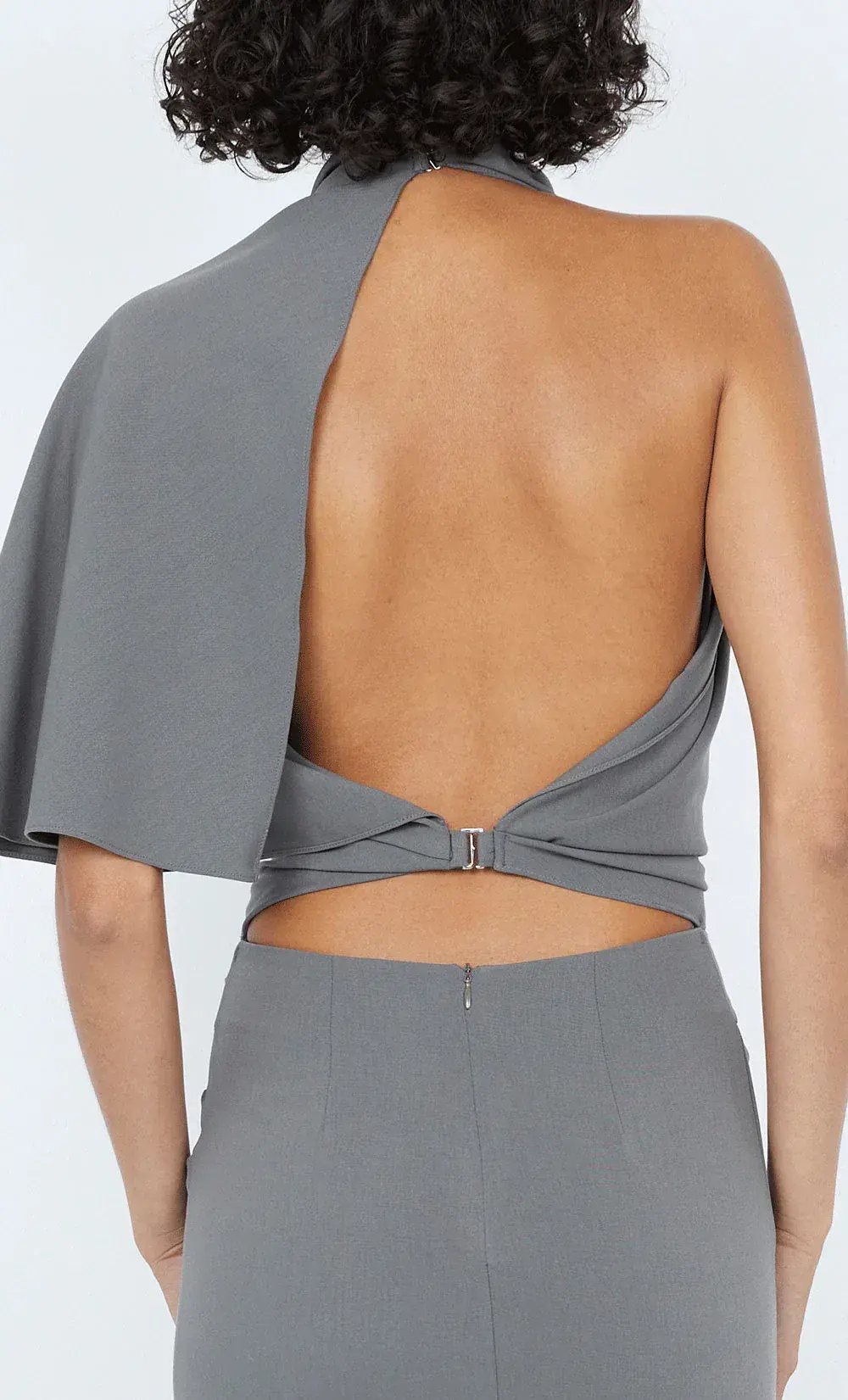 Bec & Bridge Sanja Asym Mini Dress in Elephant Grey Size 10 photo 3