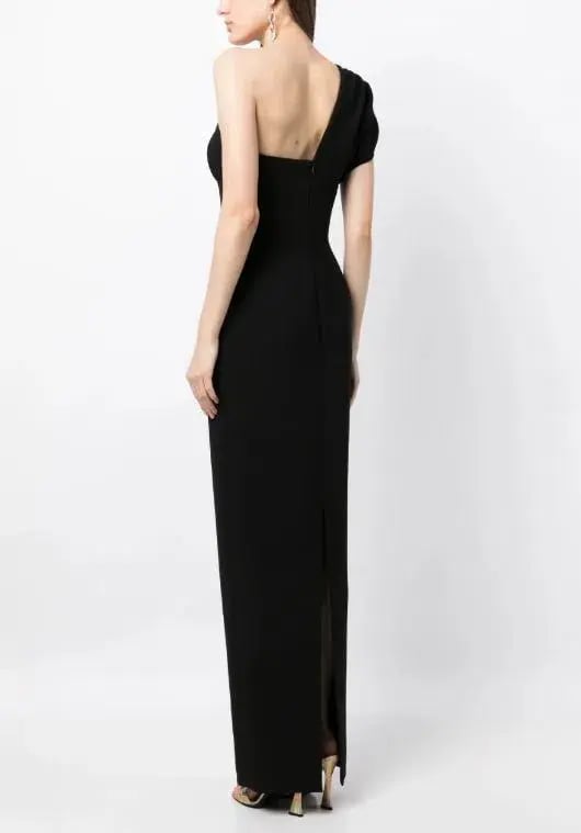 Rachel Gilbert Winnie Gown in Black Size 12 photo 3