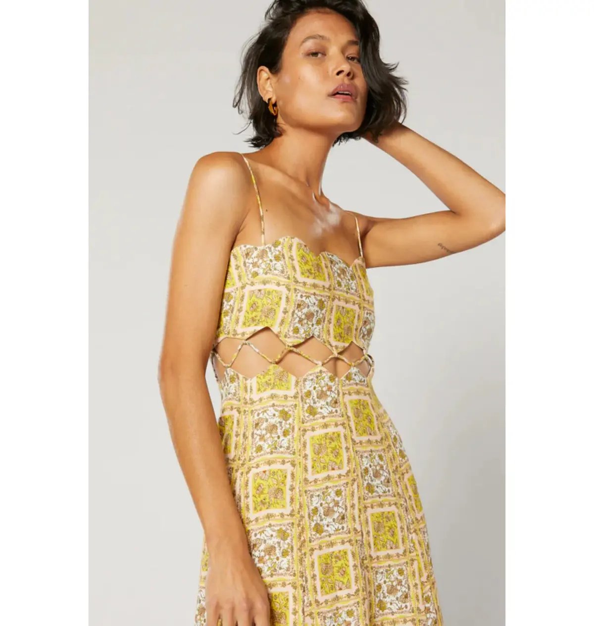 Winona Sloane Scallop Dress Floral Size AU 6 photo 2