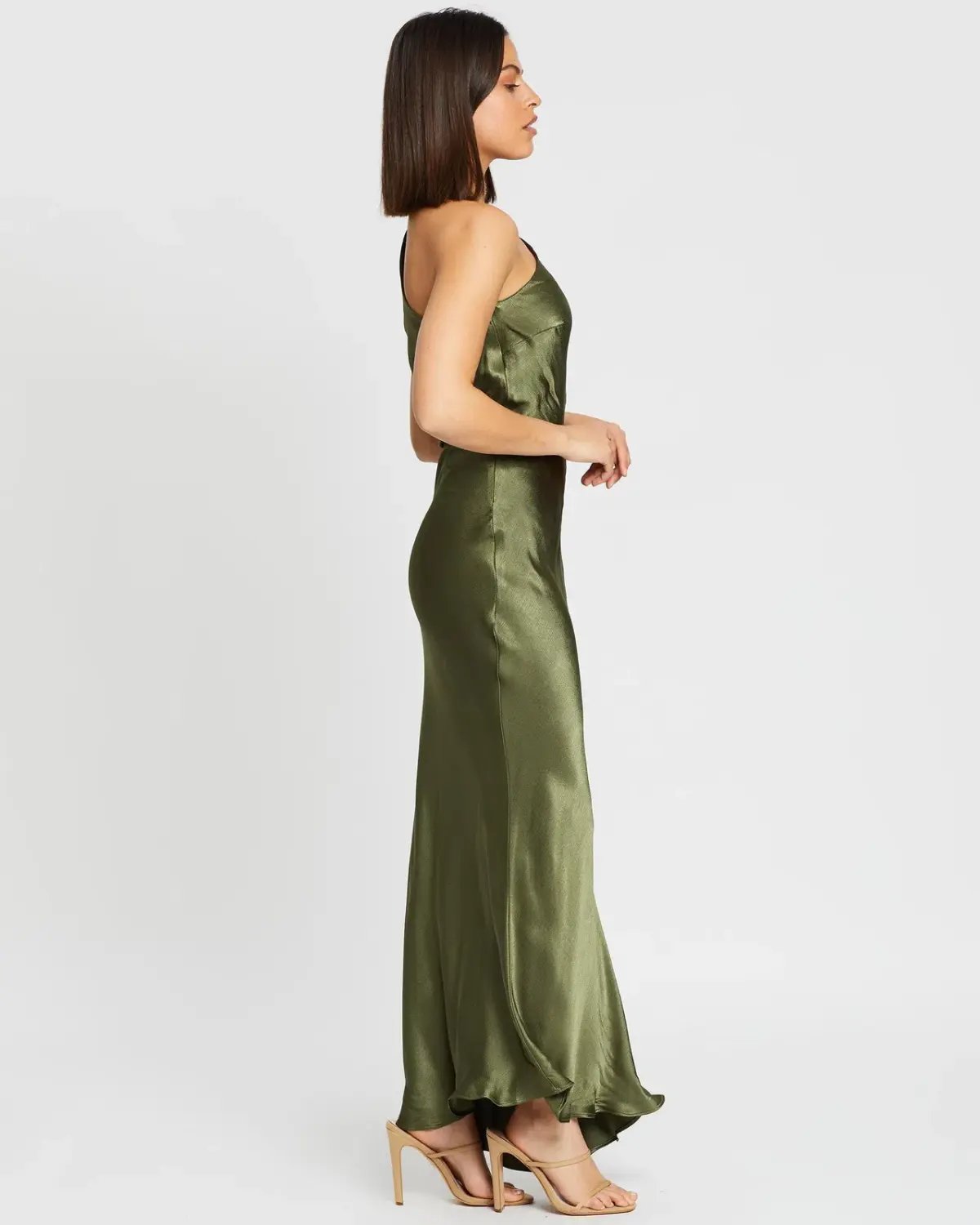 Bec & Bridge Delphine Asymmetril Midi Dress Green Size 8 photo 2
