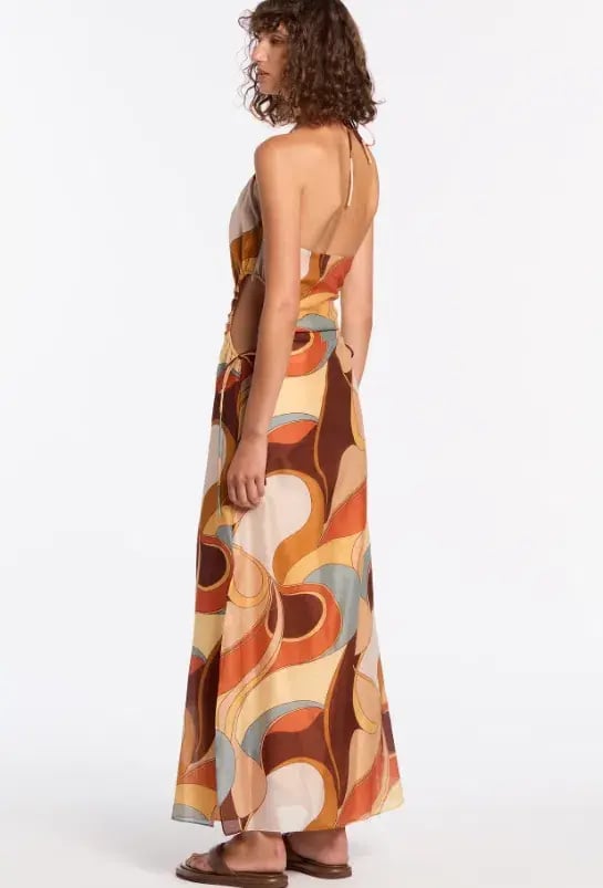Sir The Label Vista Halter Midi Dress Multi Size 1 /Au 8 photo 4
