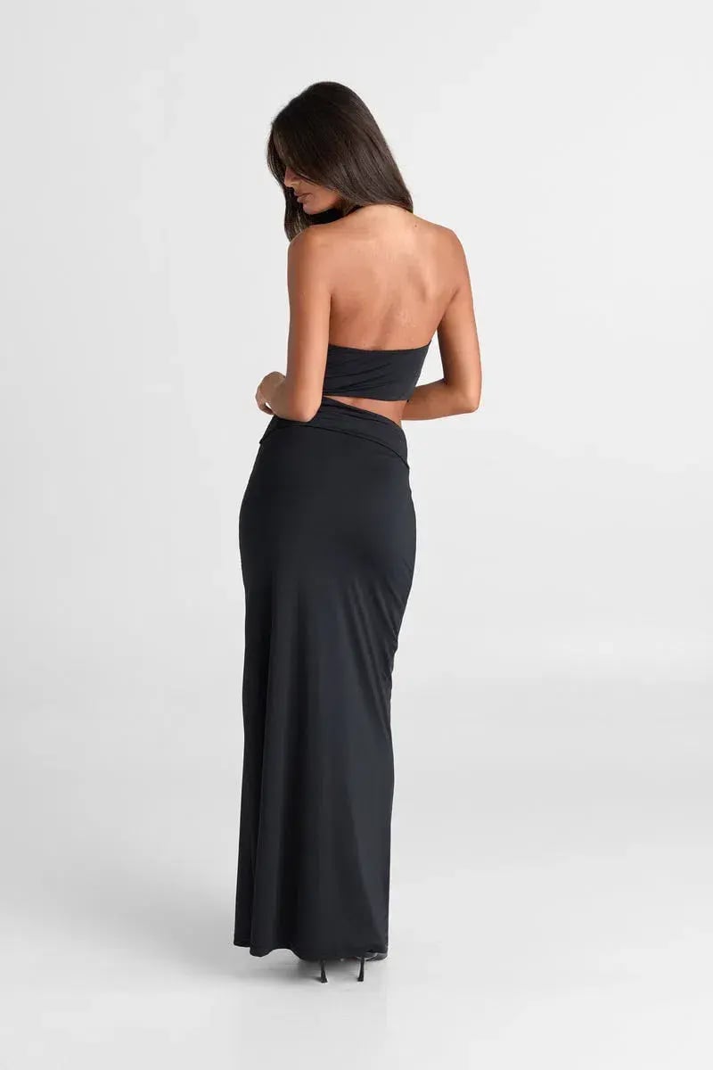 Sasha Therese Oralia Maxi Dress Black Size 6 photo 4