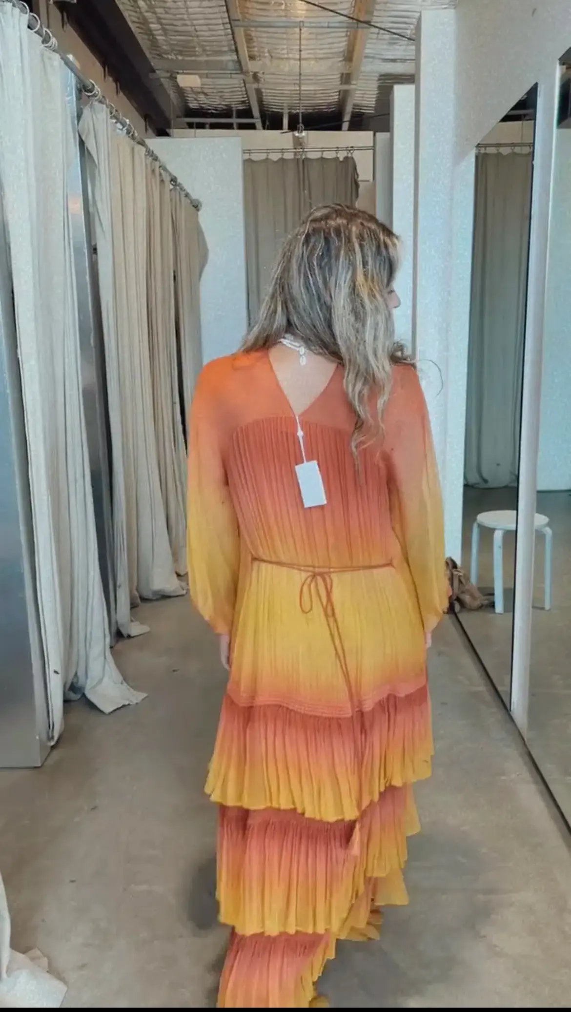 Zimmermann Postcard Tiered Gown Ombre Sunshine Size 1 / AU 10 photo 2