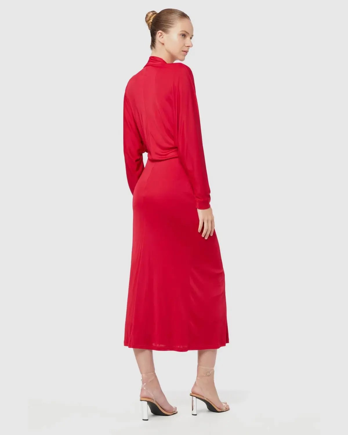 Manning Cartell Haute Pursuit Long Sleeve Midi Dress Red Size 14 photo 3