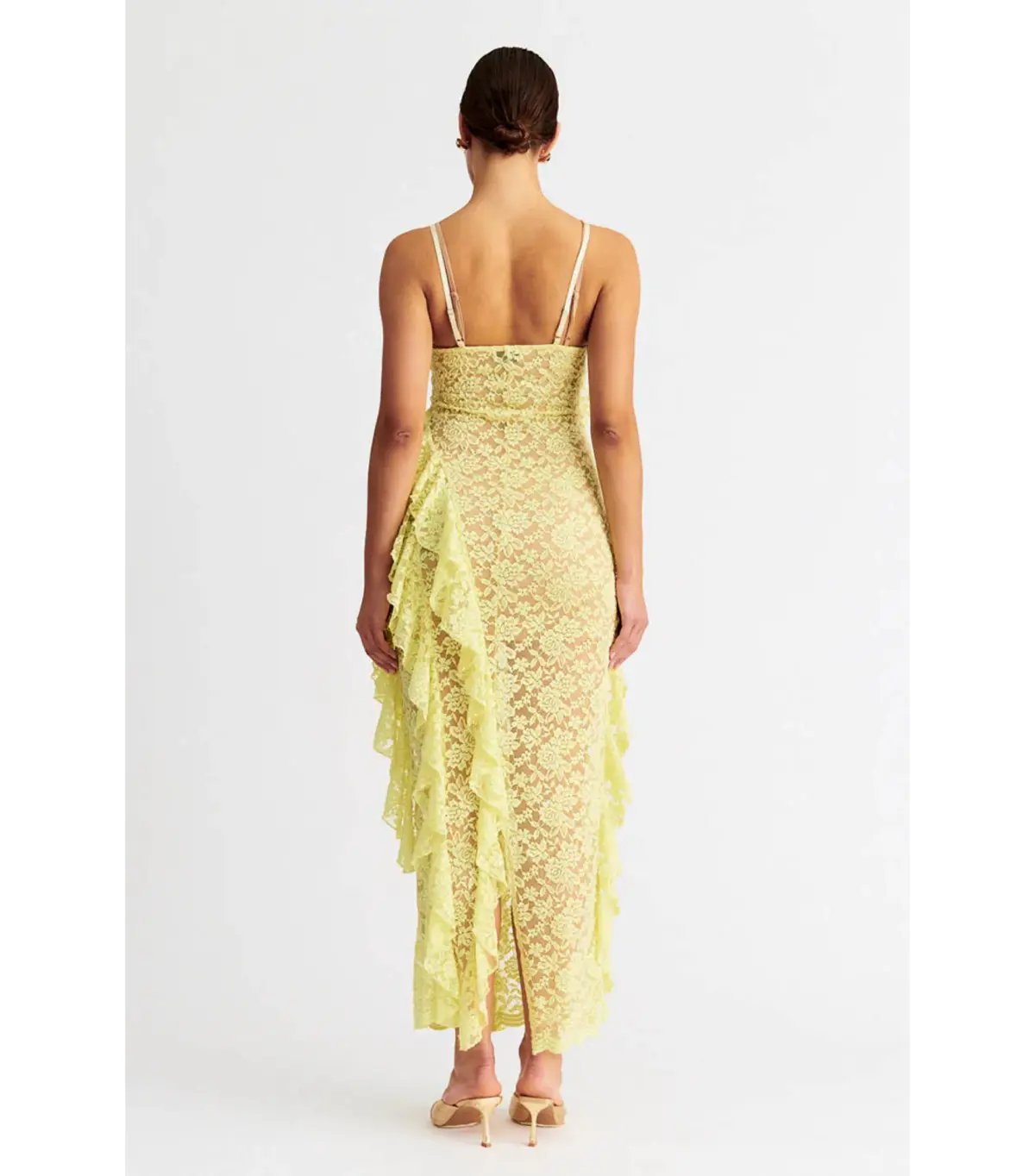 Suboo Gemma Strappy Maxi Dress Soft Lemon Size AU 8 photo 3