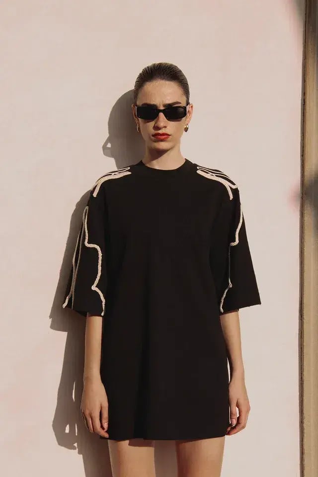 Camilla and Marc Lanza Tee Dress Black Size 8 photo 6