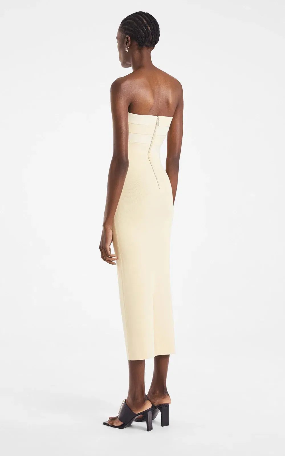 Dion Lee Interlock Bustier Midi Dress Cream Size AU 6 photo 3
