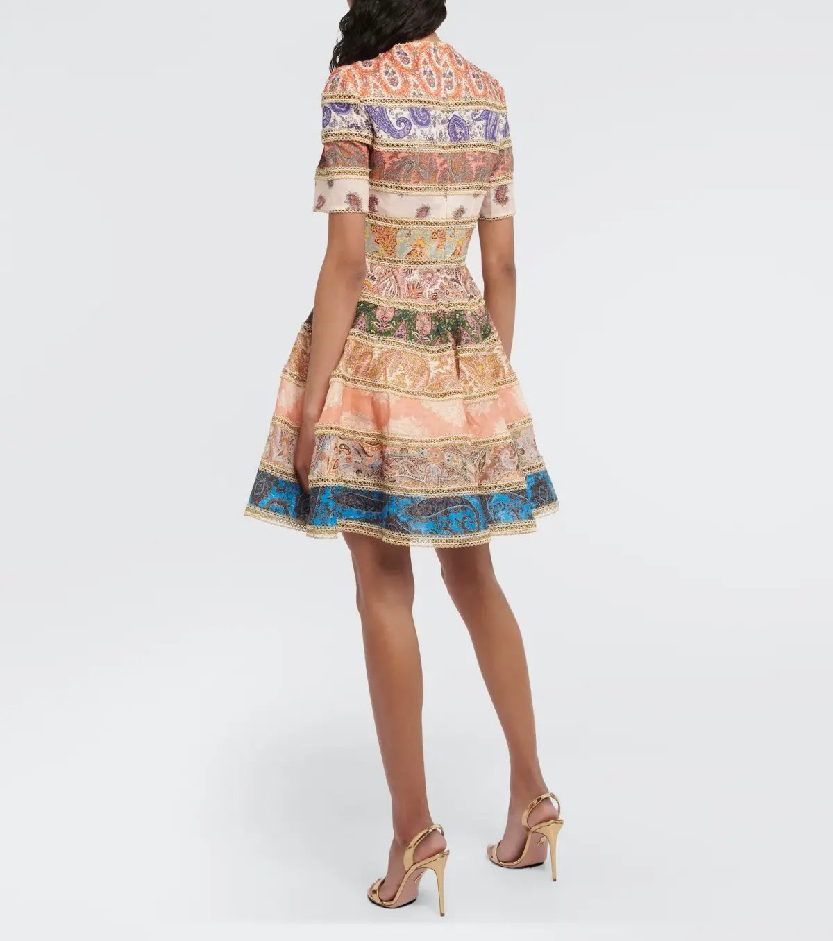 Zimmermann Devi Spliced Mini Dress Print Size 2 / AU 12 photo 2