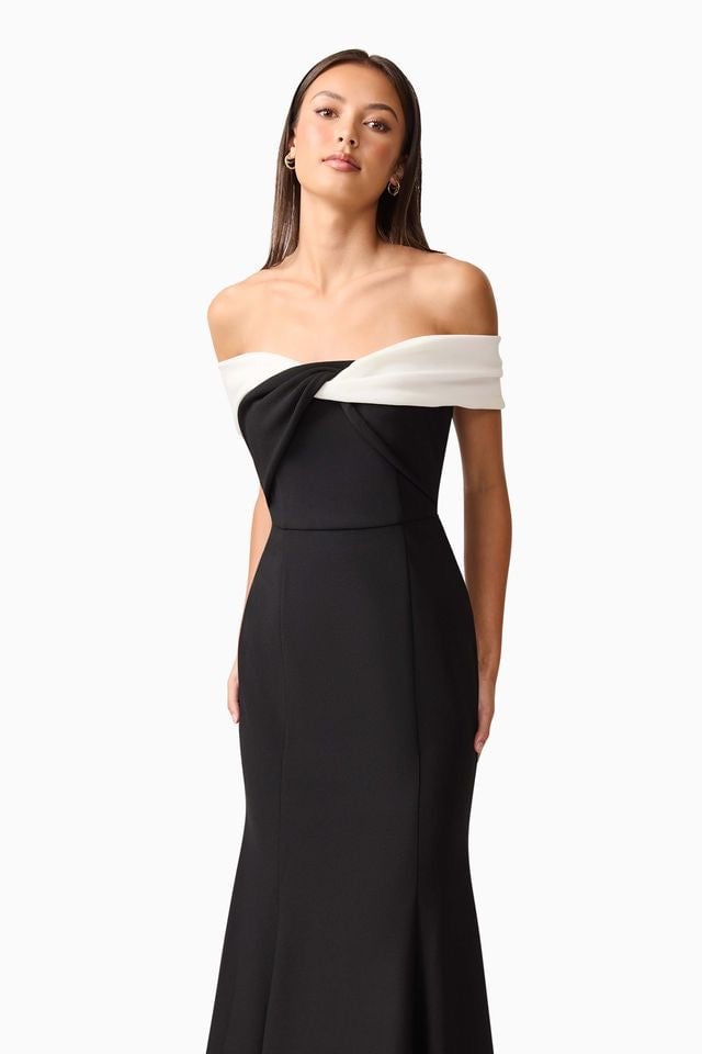 Elliatt Ruby Gown - Black White photo 4