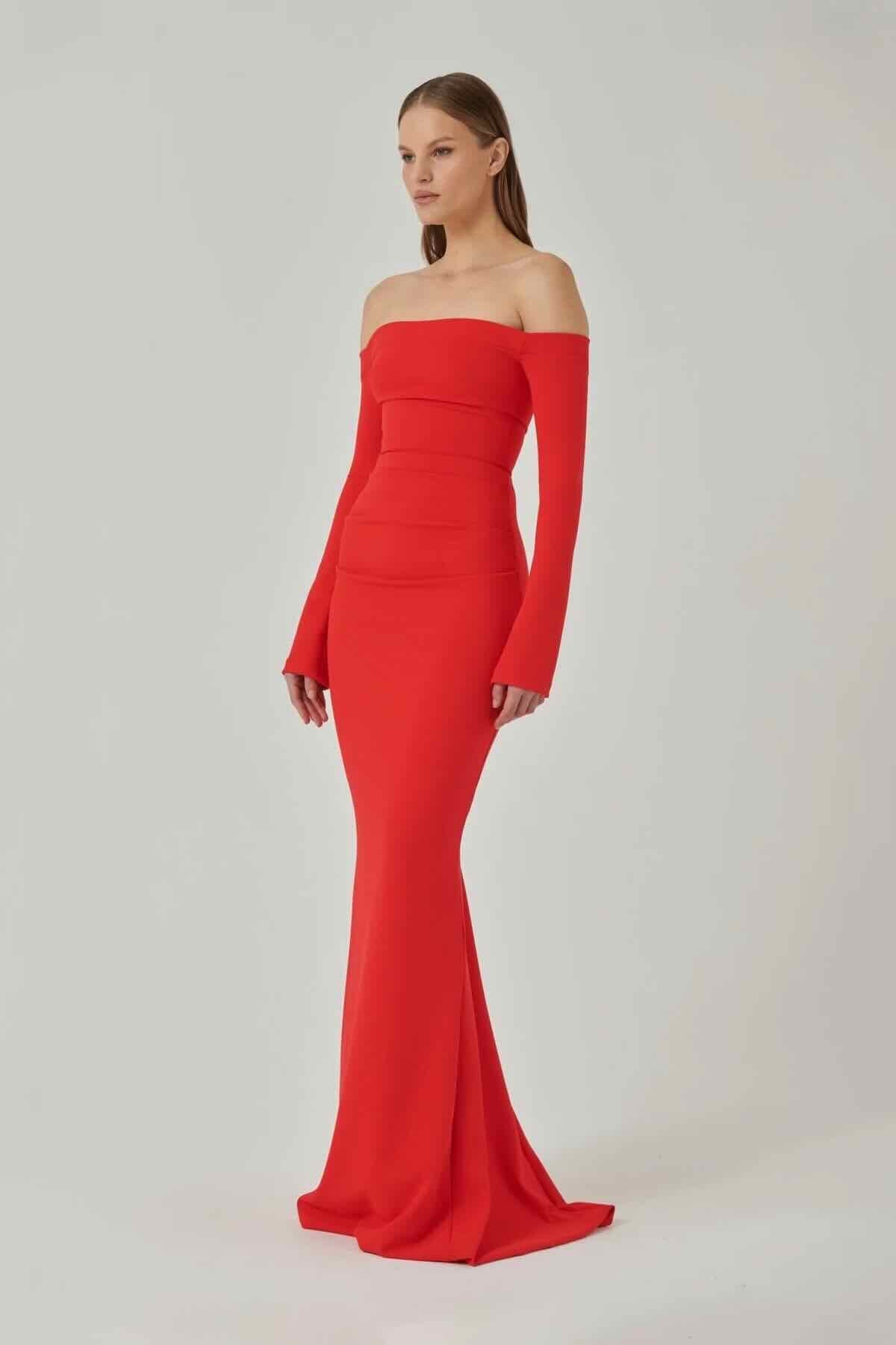 EFFIE KATS ANITA GOWN - CHERRY RED photo 2