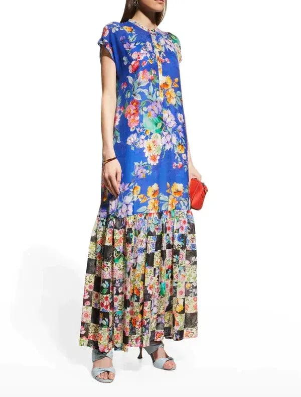 Johnny Was Sky Flower Alba Dress W / Slip Size XL/Au14 photo 2