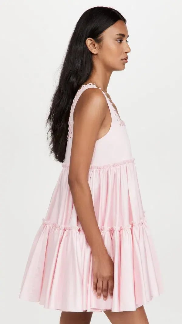 Aje Hushed Laced Sleevless Mini Dress Pink Size AU 6 photo 5