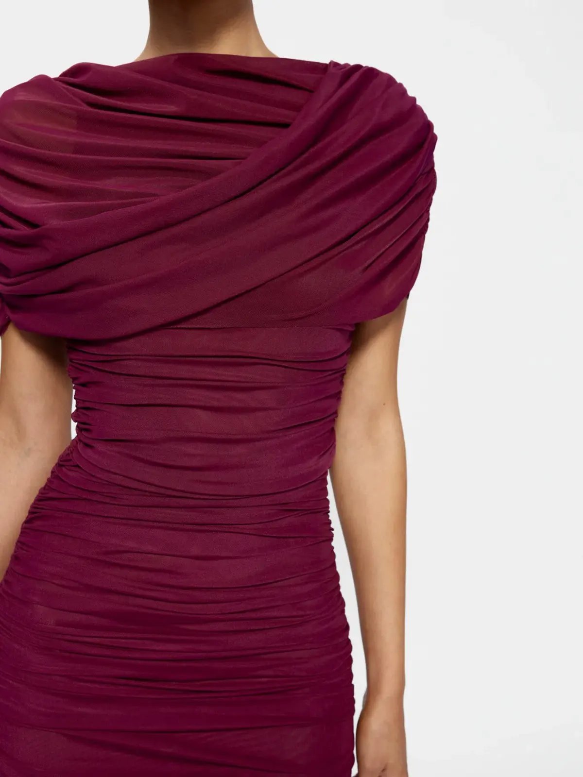 Effie Kats Phoneix Mini Dress Burgundy Size L / AU 12 photo 2