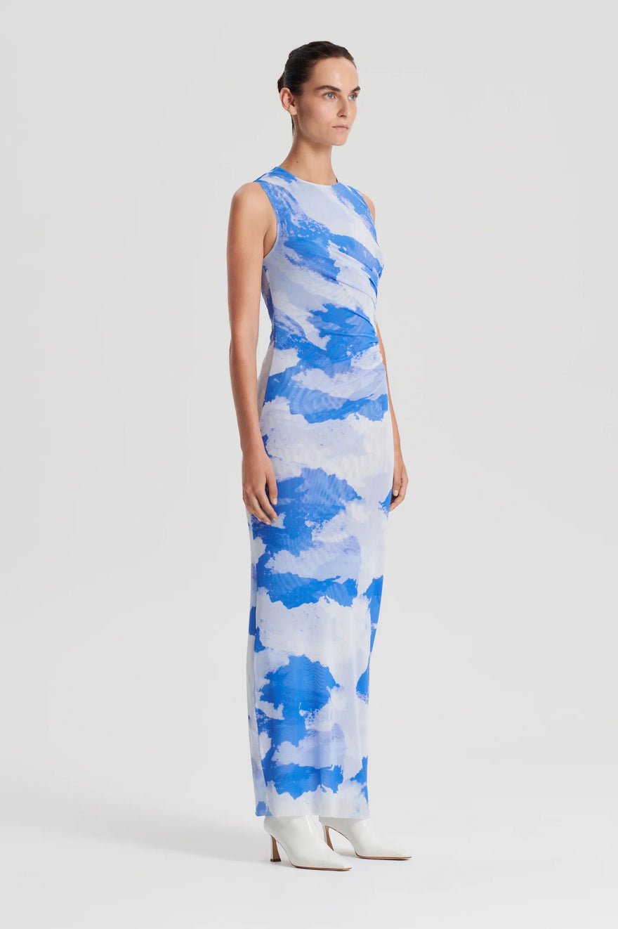 Scanlan Theodore Italian Cloud Print Dress - Blue photo 2