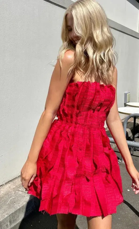 Aje Hybrid Mini Dress Red Size photo 5