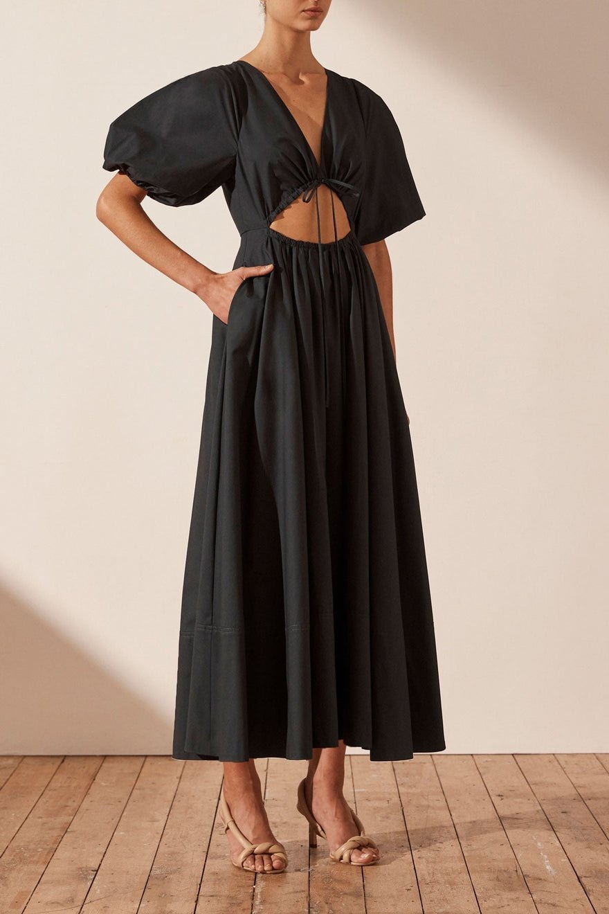 Shona Joy Andrea Short Sleeve Cut Out Midi Dress photo 2