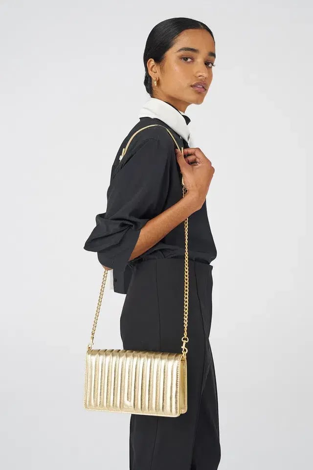 Oroton Fay Medium Chain Crossbody Gold photo 2